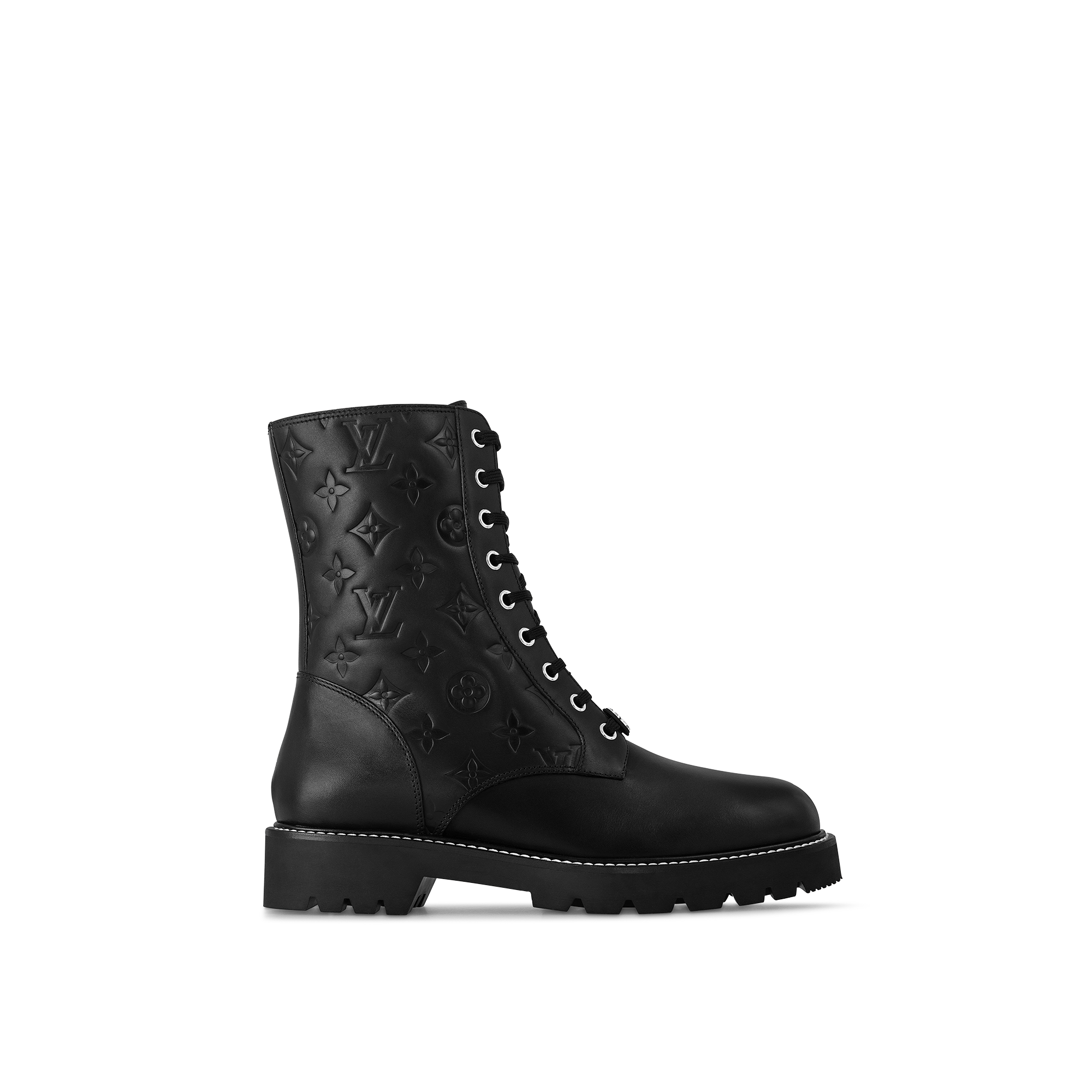 Louis vuitton black lace cheap up boots